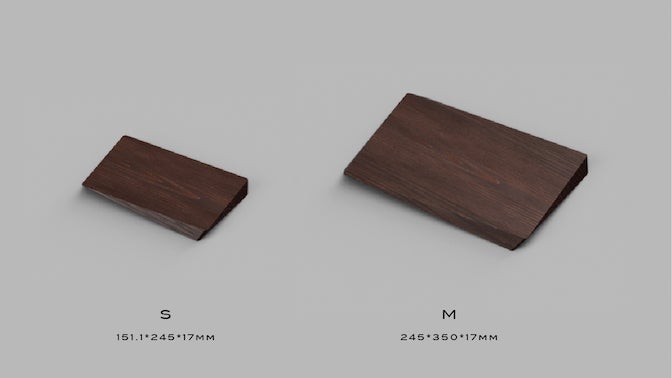 水切れが良く、素材を魅せる「まな板 KABUKI」銀杏＆越前漆職人による