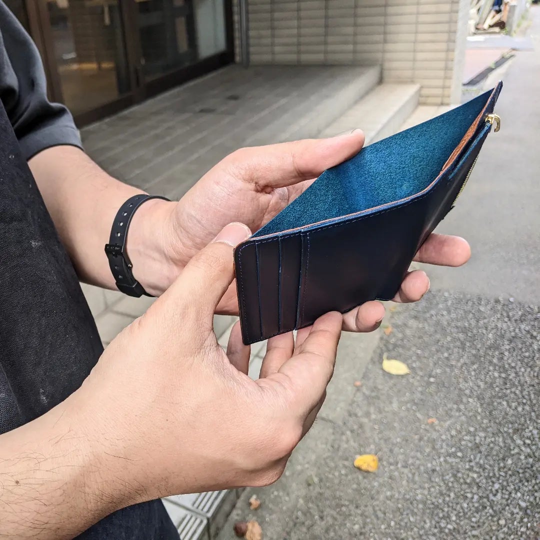 Franck Pourcel 輸入盤 7枚セット 極美品+新品未開封品 カードは9枚。小銭は20枚。小さく見えてしっかり収納／日本製本革二