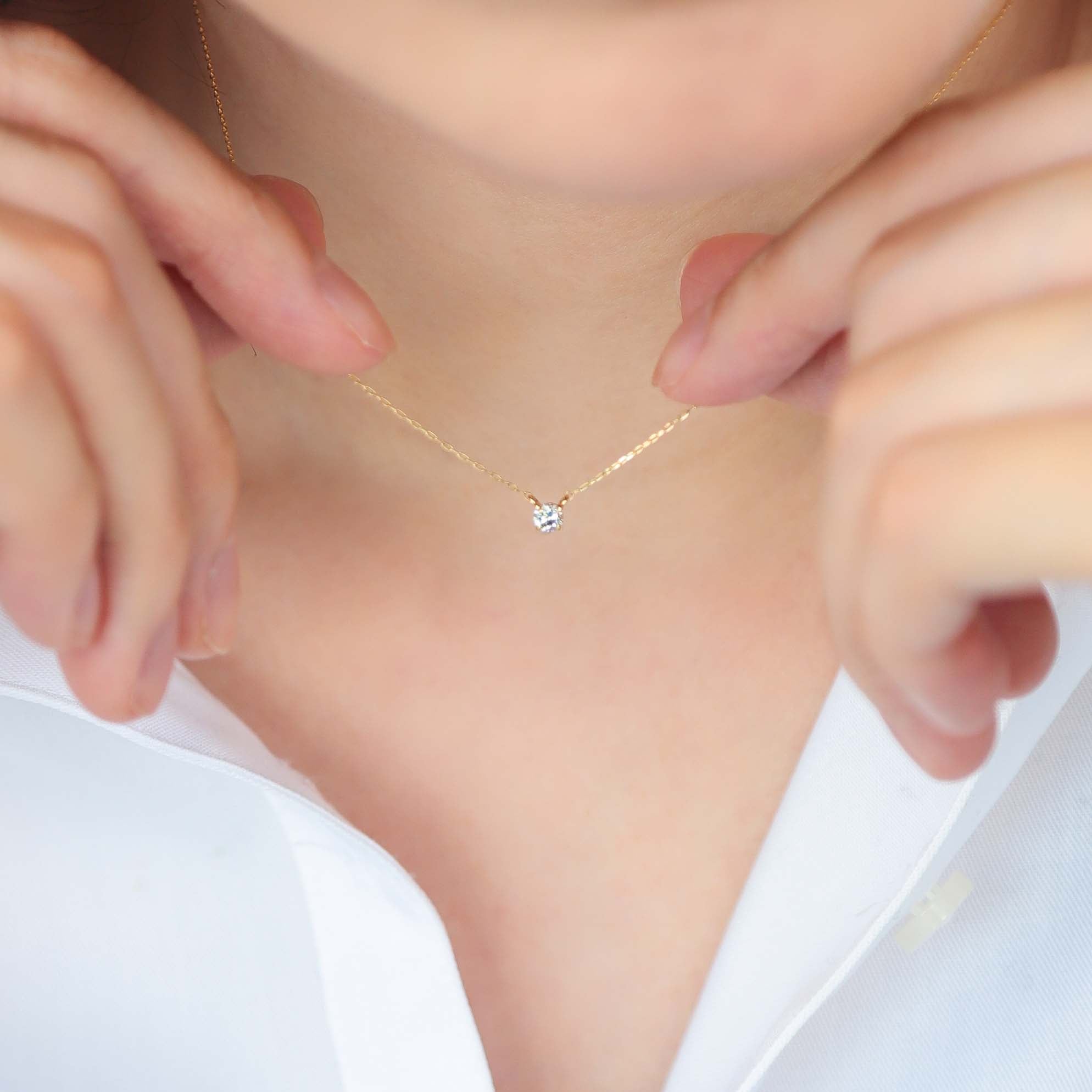 18kゴールド✨無色透明ダイヤ0.33ct✨キラキラペンダントトップ美品❣️ 最高の煌き「Dカラーダイヤモンド」！無色透明ダイヤをLAB DIAMONDで