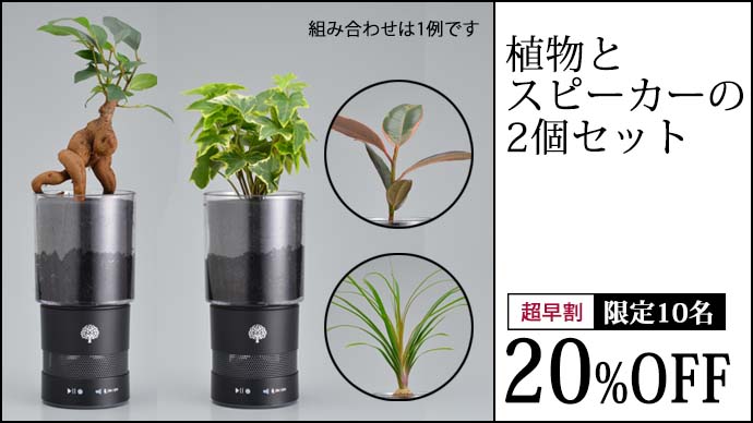 花屋が開発！緑と音楽を同時に楽しめるインテリアスピーカー。MIDORI