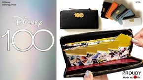 【Disney100周年/スタンプVer.】「最大30枚」美しく整う長財布