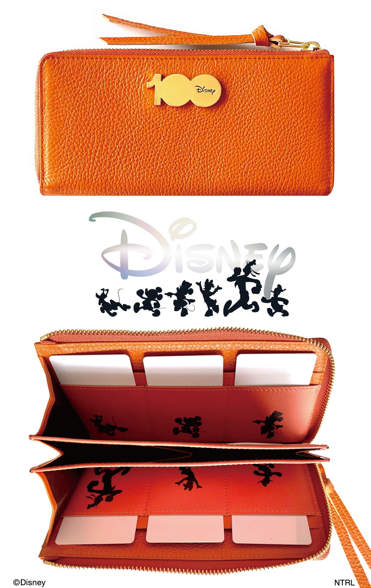 Disney100周年/シルエットVer.】「最大30枚」美しく整う長財布