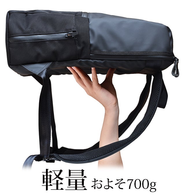 匿名配送❣️新品未使用★Duttek 2in1 ブラック ビジネスリュックをスタイリッシュに！新素材の生地で作り上げた近未来