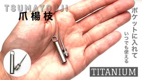 99.9%純チタン製ミニマム爪楊枝！ポケットに入れていつでも使える！超軽量2g！