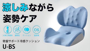 普段の椅子に「涼しさ」と「ラク」を。骨盤サポート冷感クッション｜U-BS