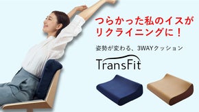 正しい姿勢、休息、ストレッチがひとつになった「腰を忘れる」クッション