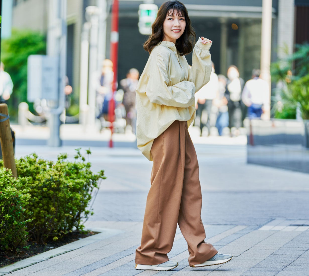 ゆったりワイドなカジュアルパンツ【久木元 かおり×パンツ専門ブランド