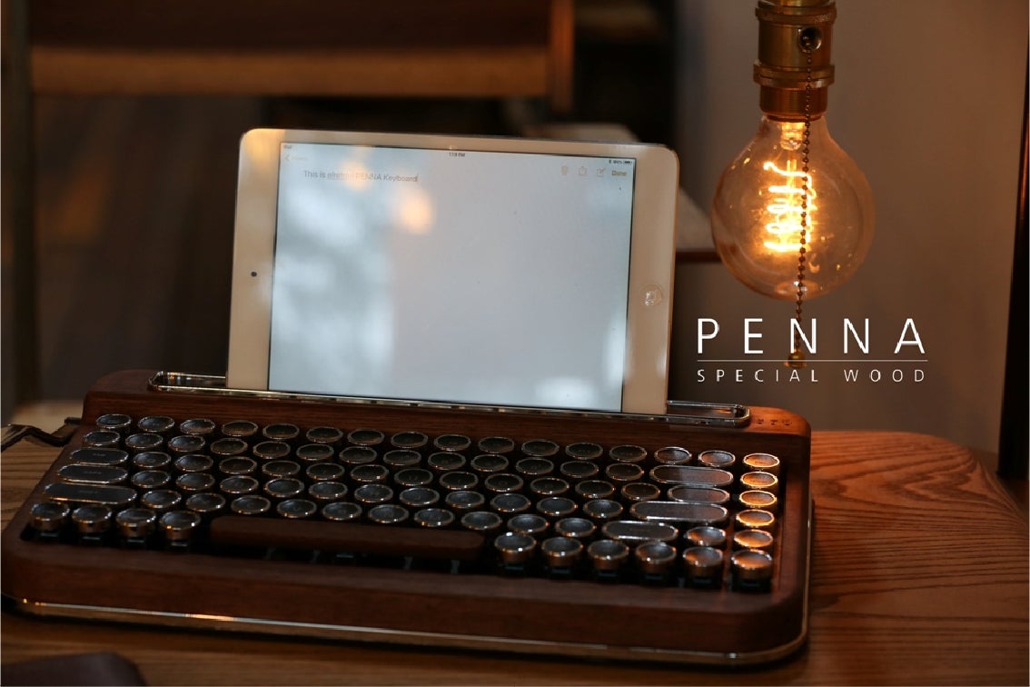 Penna ペナ エレトロン タイプライター風キーボード 革バッグ付き Penna ペナ エレトロン タイプライター風キーボード 革バッグ