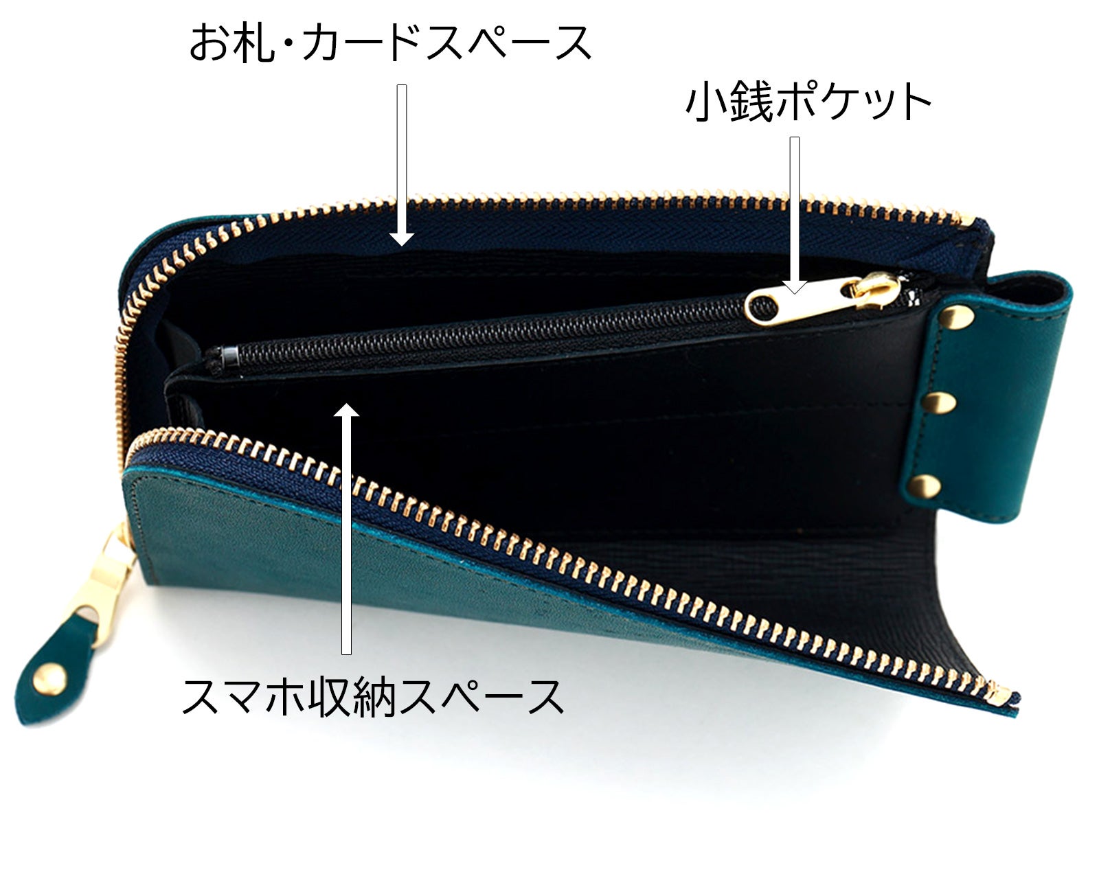刀を抜刀するようにスマホを出し入れ！財布一体スマホポーチ「新SAYA