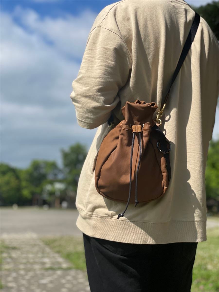 第2弾】エイジングで自分色に育てる！天然エゾ鹿革の巾着ミニ