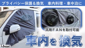 車中飯に換気を！ 苦労せずに簡単ＤＩＹ気分！作業服用ＦＡＮで吸排気