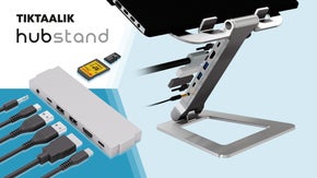 HUBSTAND: ノートパソコンスタンド + 8-in-1 マルチハブ！