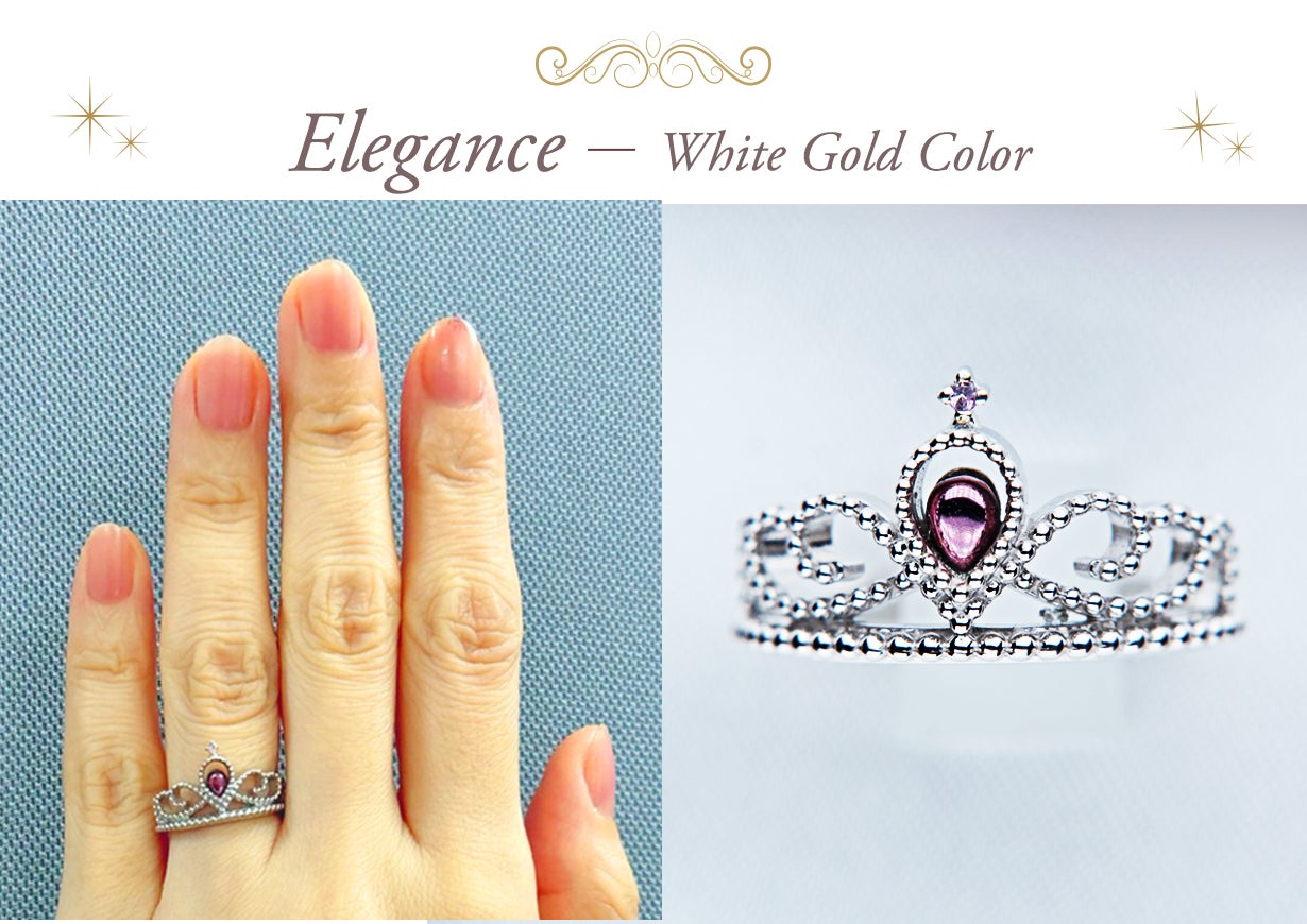 運命の出会い - パープルゴールドを装飾したティアラリング｜マクアケ