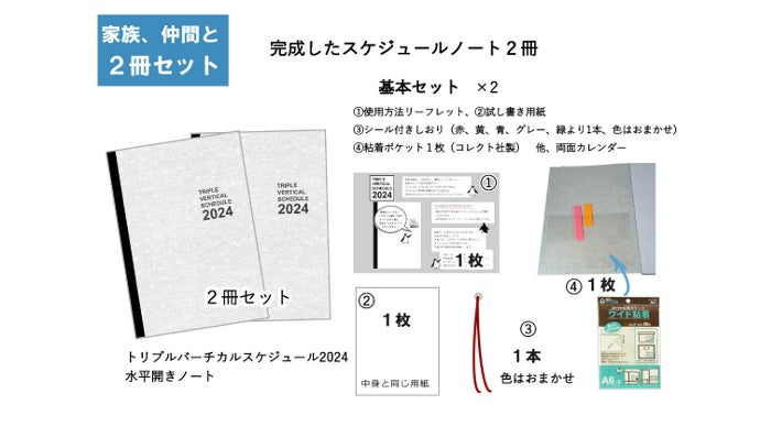 3つの同時進行の予定を把握できる！トリプルバーチカルスケジュール