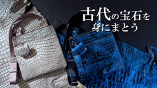 旅のお供に華を添える。ポロサスクロコダイル革のショルダーバック＆イヤホンケース