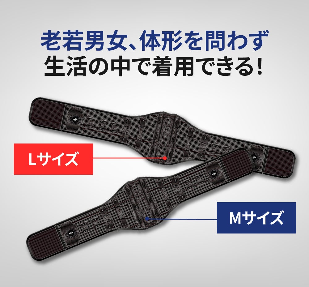 5か国特許技術でキュッと固定、カチッと回してサイズ調節