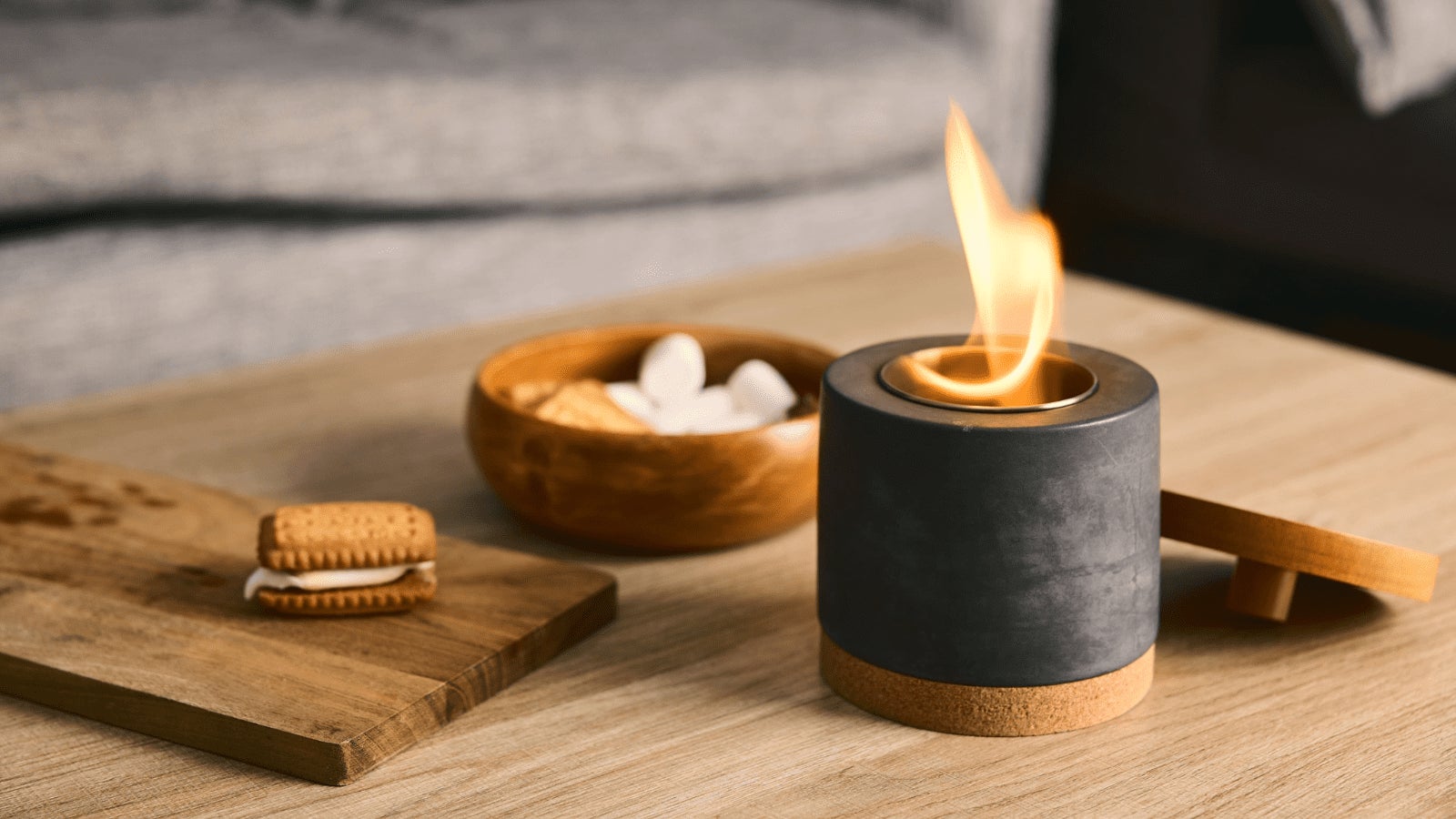 mfire makuake 焚き火 大好評第3弾】10秒で炎のゆらめく生活を。無煙無臭、お家で手軽