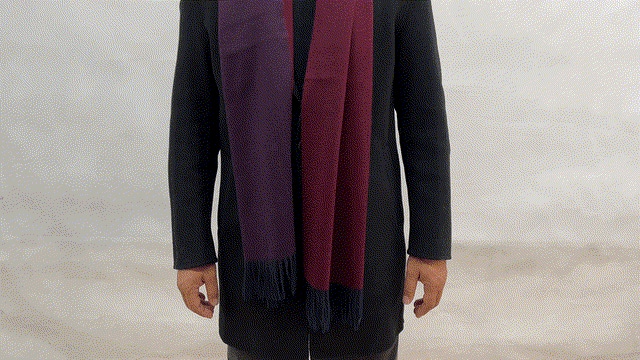 百貨店メーカー】が円安に再挑戦！☆男女兼用カシミヤリバーシブル