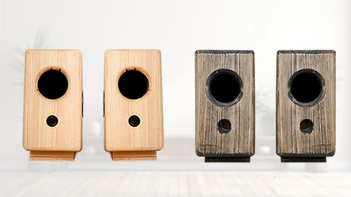 ヒノキの柔らかさを音に、ナチュラルな空間にマッチするスピーカー弦月