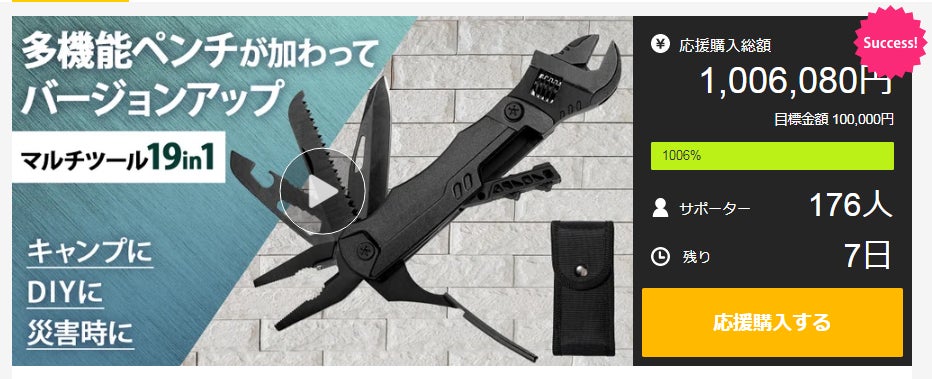 DIYにもアウトドアにも最適！多機能レンチ「マルチツール19in1