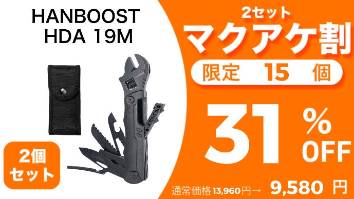 DIYにもアウトドアにも最適！多機能レンチ「マルチツール19in1