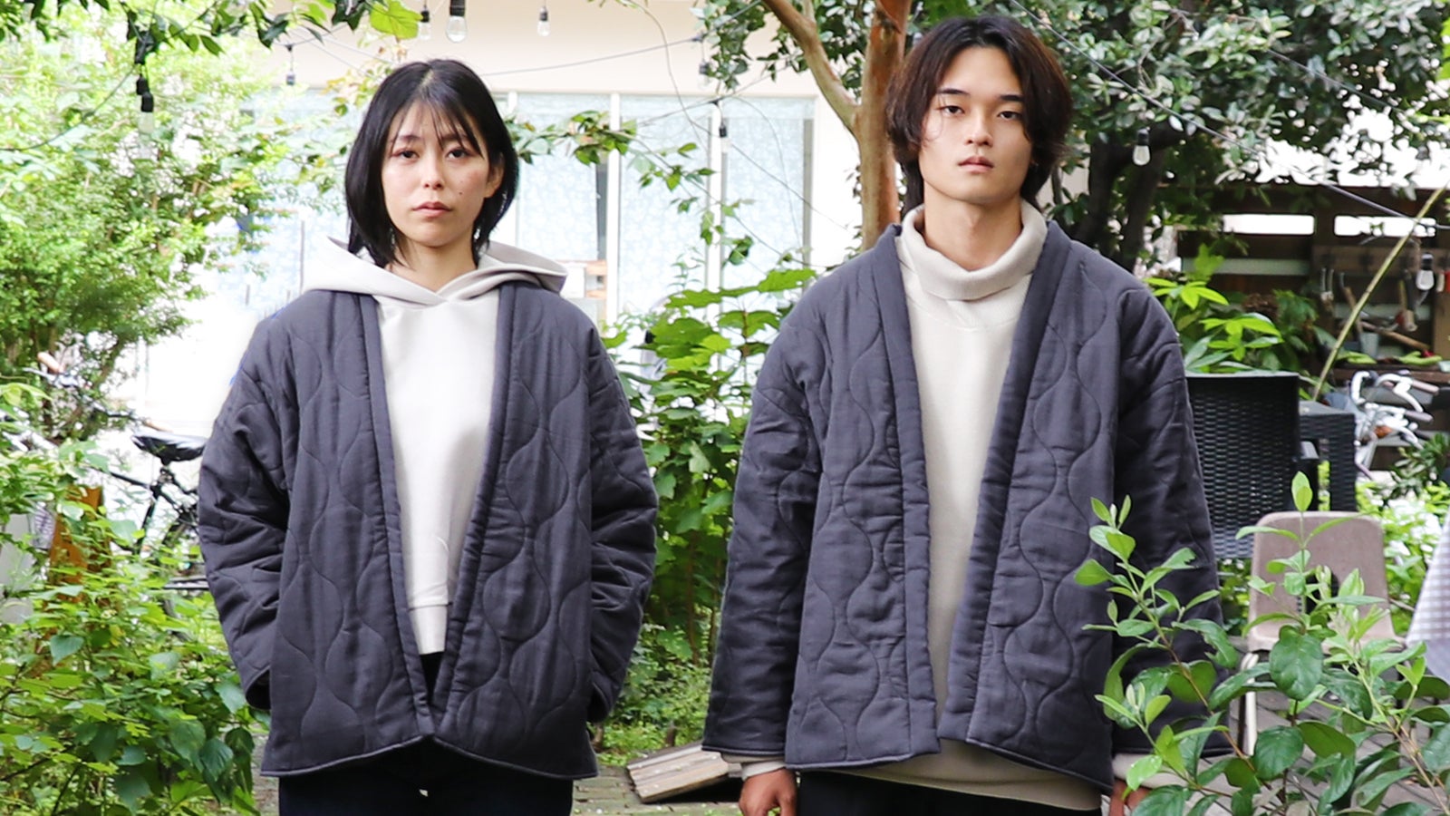 麻　ジャケット　半纏　素朴 シンプル　長袖 辿り着いたのは“発熱はんてん”！布団屋が作ったオーガニックガーゼ半纏