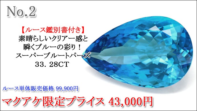 ブルートパーズ⭐️極美品⭐️鑑別書付き出品⭐️約10.5〜11ミリ
