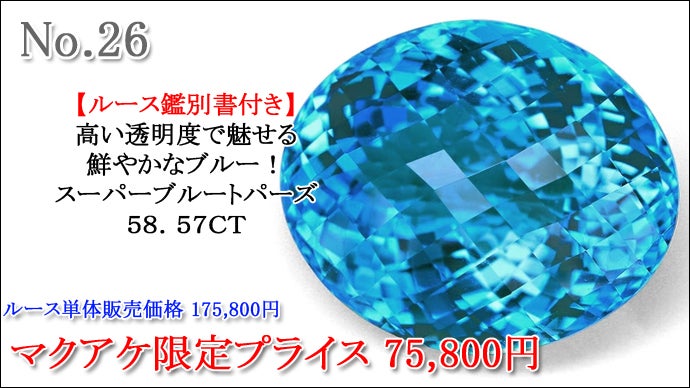 全て特大サイズの1点物！11月の誕生石天然高品質ブルートパーズが大量 