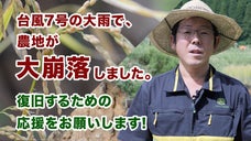 【台風7号災害】田中農場「天空源流こしひかり」が収穫できない危機を助けてほしい