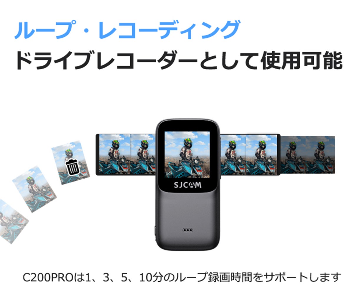 超コンパクト多用途4Kアクションカメラ【￼C200 Pro】