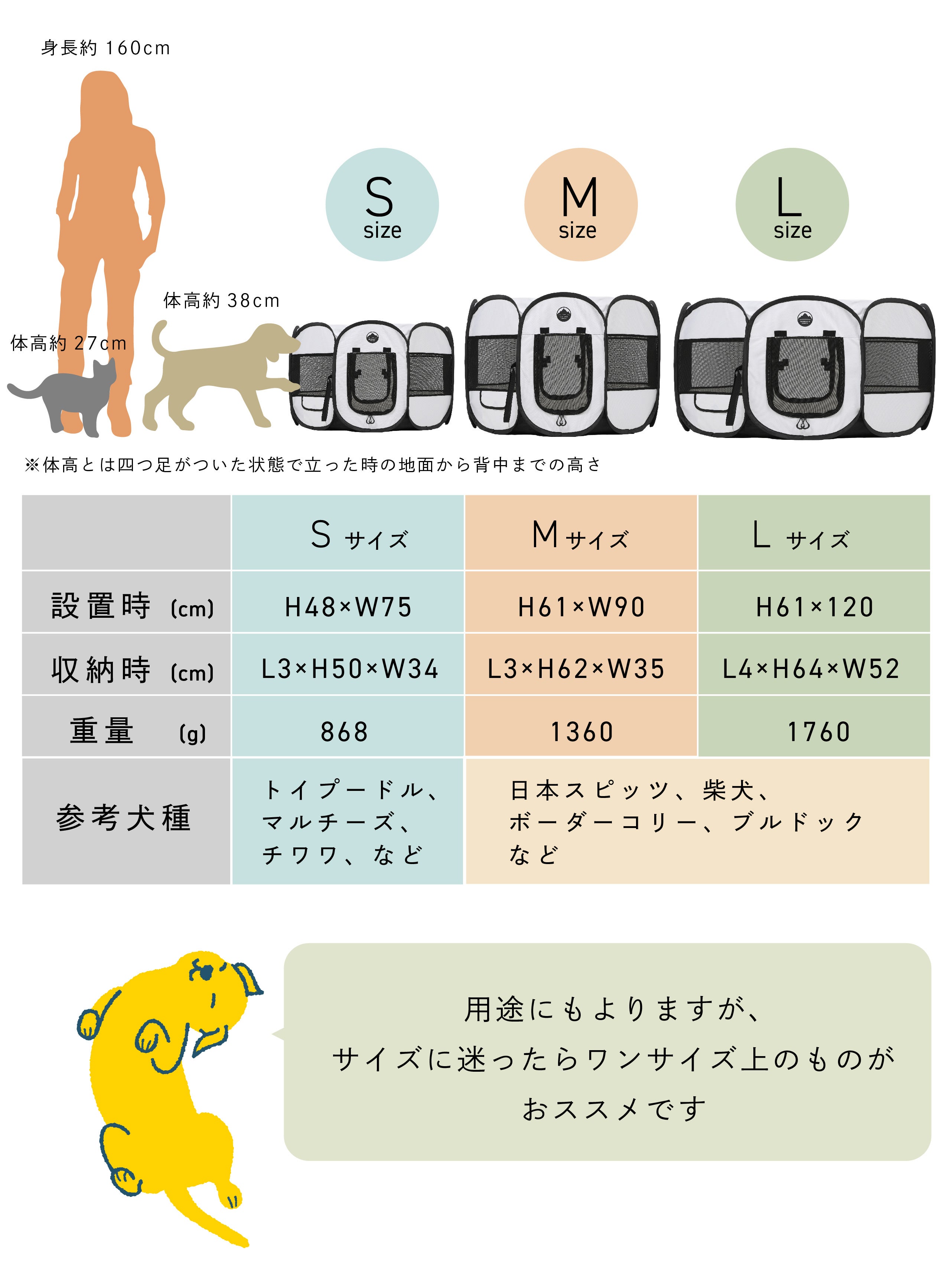 キャンペット】折りたたんで、軽々と持ち運べるから、ワンちゃん