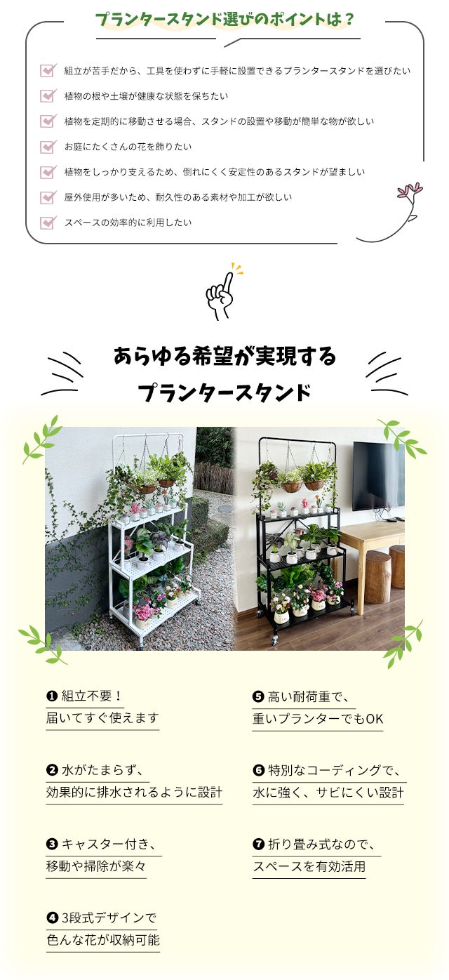 【お値下げ不可】モダンプランタースタンド 2点セット広尾のコレクトショップで購入 自然の調和を引き立てる上質なインテリアデザイン―『折り畳み式