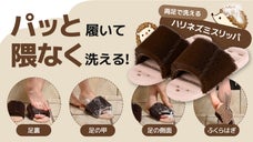 3Dハリネズミスリッパが足全体の汚れをごっそり、スッキリ！根こそぎ洗い落とす！
