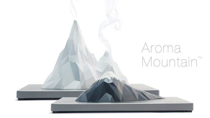 エベレストと富士山の頂上からお香が出てくるお香立て「アロママウンテン」