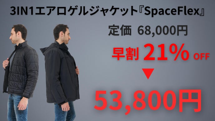 宇宙服素材で究極防寒、1着3通りの着こなし、20ポケット付き！暖かく 