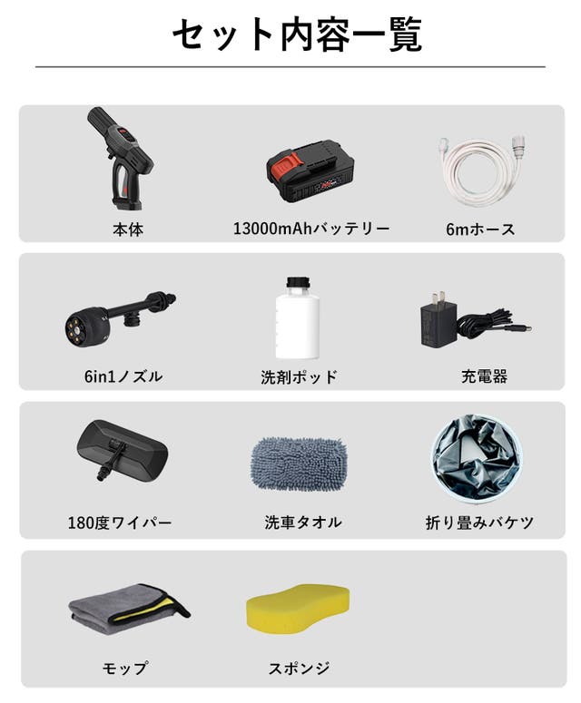楽々掃除から洗車まで、すべての洗浄機能が揃いました！モンスター