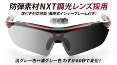 度付き対応可　米陸軍開発プロジェクトから誕生したＮＸＴ調光レンズ採用サングラス
