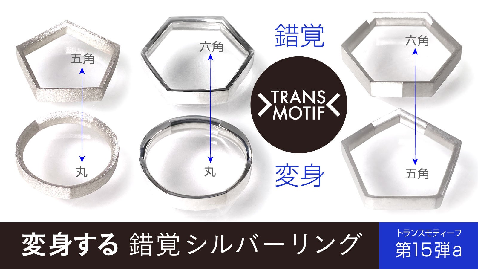 トランスモティーフ』2つのカタチが1つに共存する変身立体シルバー 