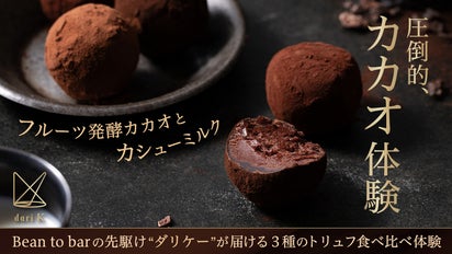 カカオを探求する体験型チョコレート「フルーツ発酵＆植物性ミルク」の