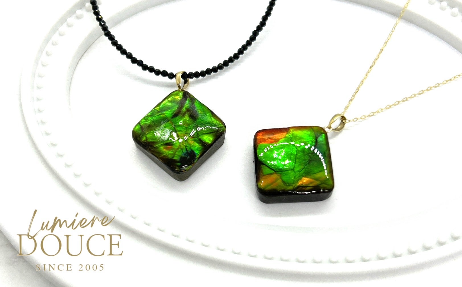 1億年前のシェルが輝き続ける希少ジュエリー。オーロラに輝くオンリー