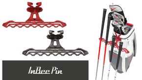 もっとゴルフが好きになる！国際特許取得！持ち運び式ゴルフクラブスタンド