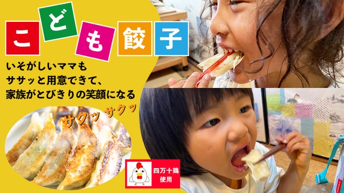簡単＆美味しい！忙しい日常にピッタリ！高知県産の贅沢な食材を手作りで。こども餃子