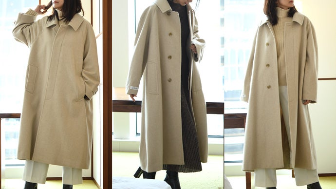 汚れが転がる、染みがつかない魔法のコート。伝統的な尾州織りで紡ぐ