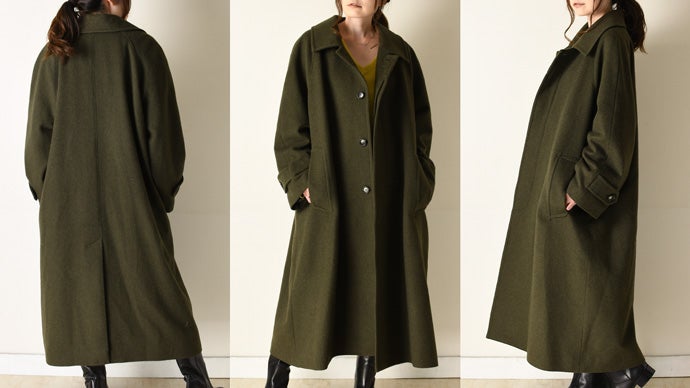 汚れが転がる、染みがつかない魔法のコート。伝統的な尾州織りで紡ぐ