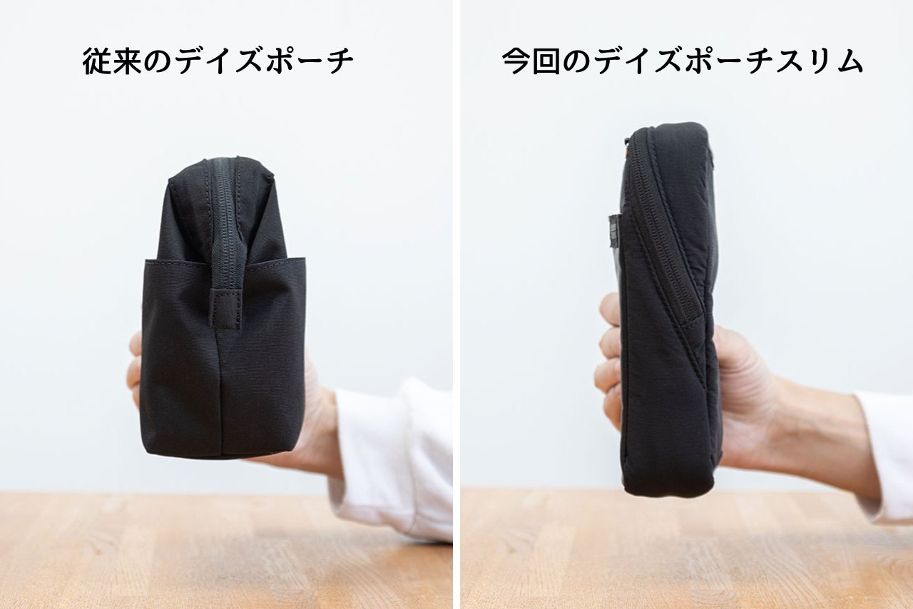 2段収納で薄型。場所を取らずに、スッキリ収納。肩掛けもできる