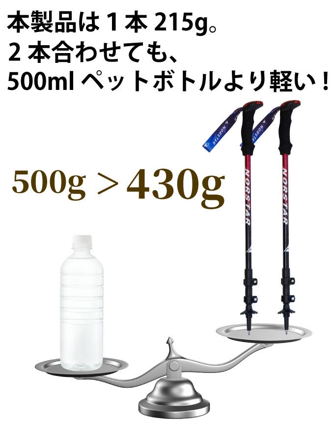 NORSTARトレッキングポール×1 三脚・カメラアクセサリーセット