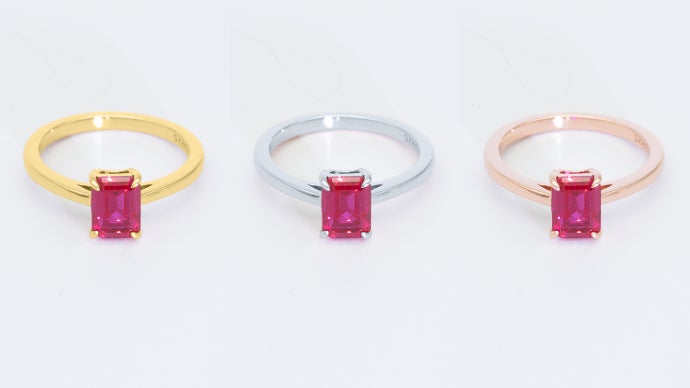 不純物の殆ど無い超高級の透明感を誇る1カラット ラボグロウ ルビー