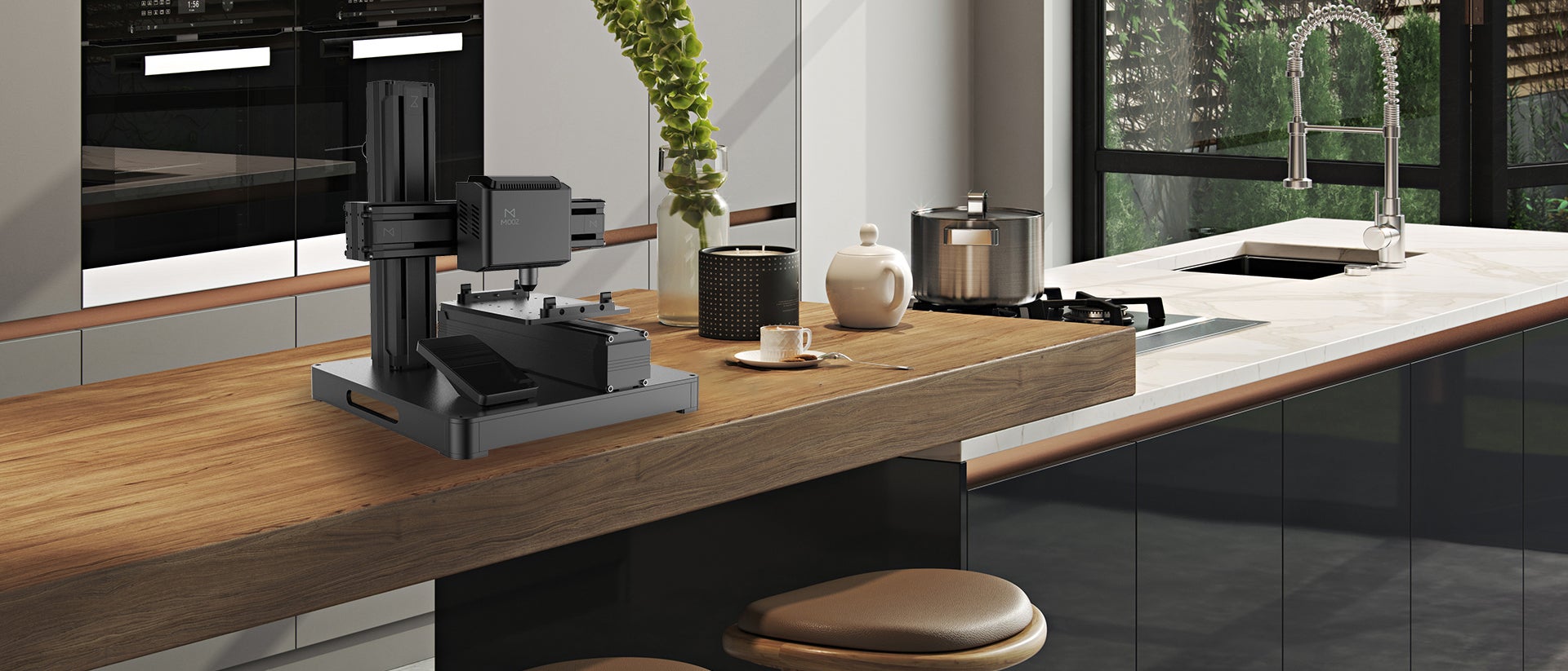 3Dプリント、レーザ彫刻、CNC彫刻がオールインワン！コンパクト