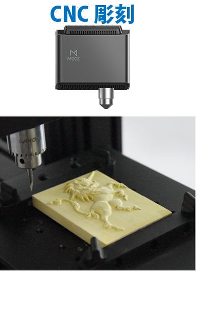 3Dプリント、レーザ彫刻、CNC彫刻がオールインワン！コンパクト工房