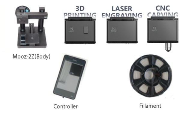 3Dプリント、レーザ彫刻、CNC彫刻がオールインワン！コンパクト工房